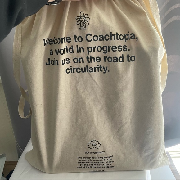 COACH Coachtopia Purple Orange Cloud Handle Tote Leather CT383 Crossbody NWOT - Picture 16 of 16